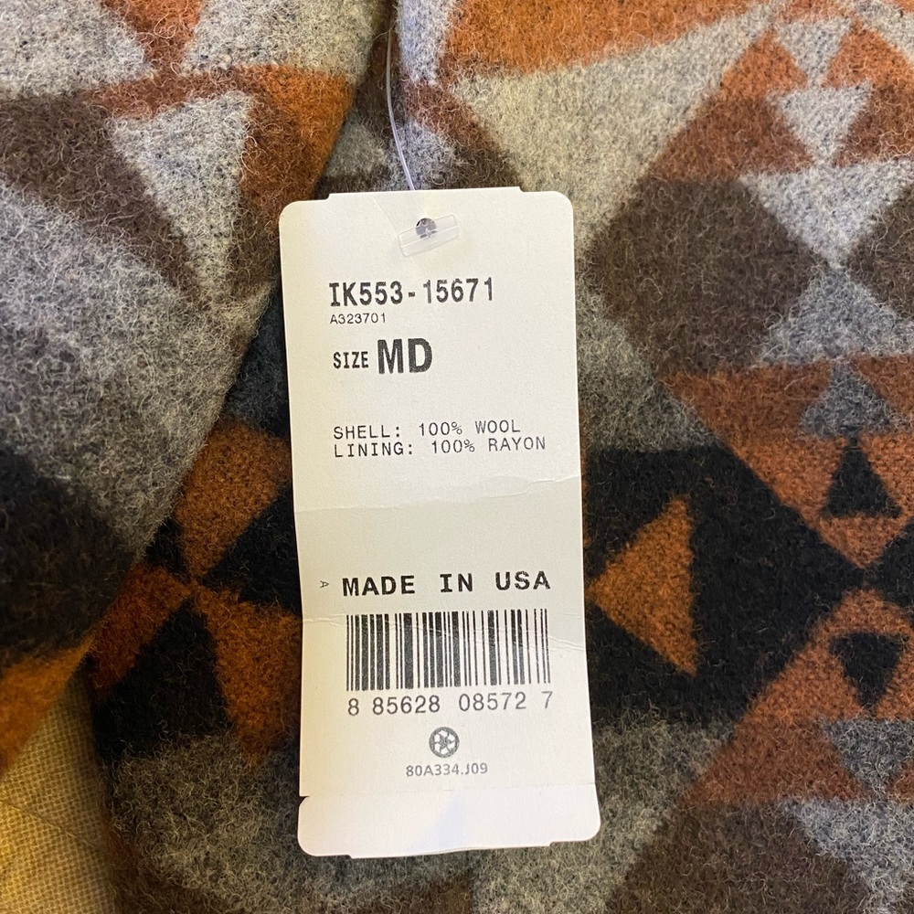 Pendleton Multicolor Geometric Wool Crop Coat NWT - image 5